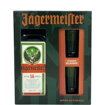 Jagermeister 0,7L 35% Shot Glass Green 2x4cl PDD*